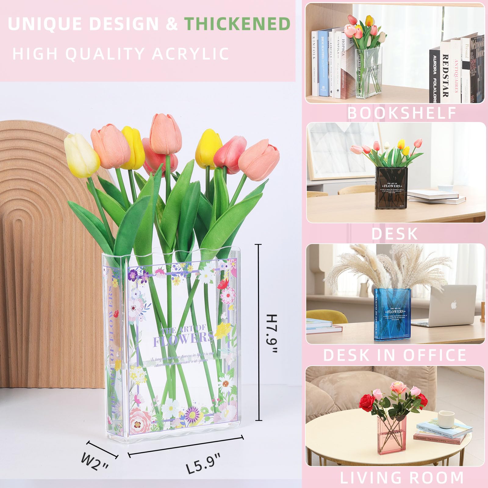 New Book-Shaped Flower Vase â€?Aesthetic Decor