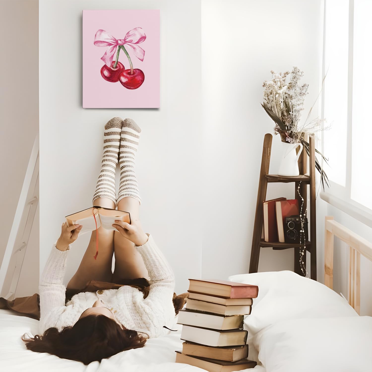 Preppy Hot Pink Disco Ball Wall Art â€?Trendy Retro Y2K Aesthetic Decor, 11x14 Inches Framed