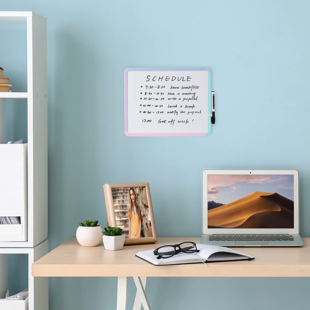 Dry Erase Board, 14â€?x 11â€?with a Black Dry Erase Marker Color Frame, Small White Board Dry Erase Whiteboard