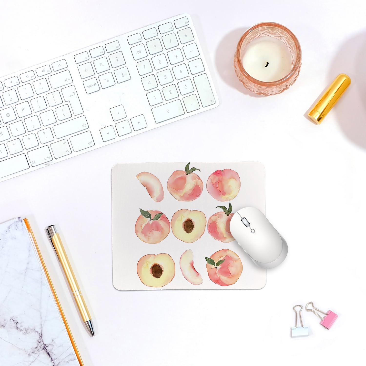 Coquette Bow Mouse Pad, Trendy Mouse Pad, Preppy Cute Mouse Pad for Desk Home Office & Gaming, 9.5x7.9 inches