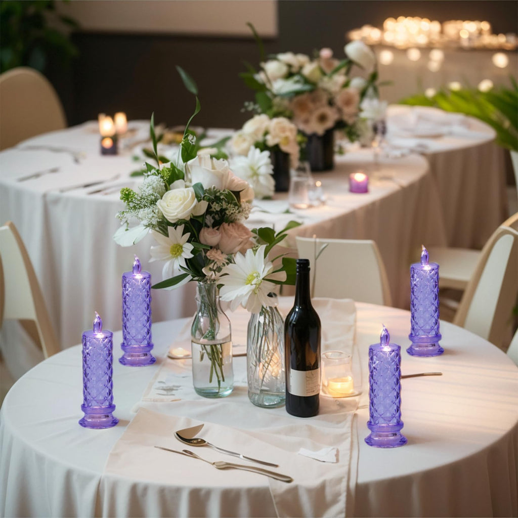 Shadow LED Flameless Candles - 4PCS Romantic Battery Operated Pillar Candles