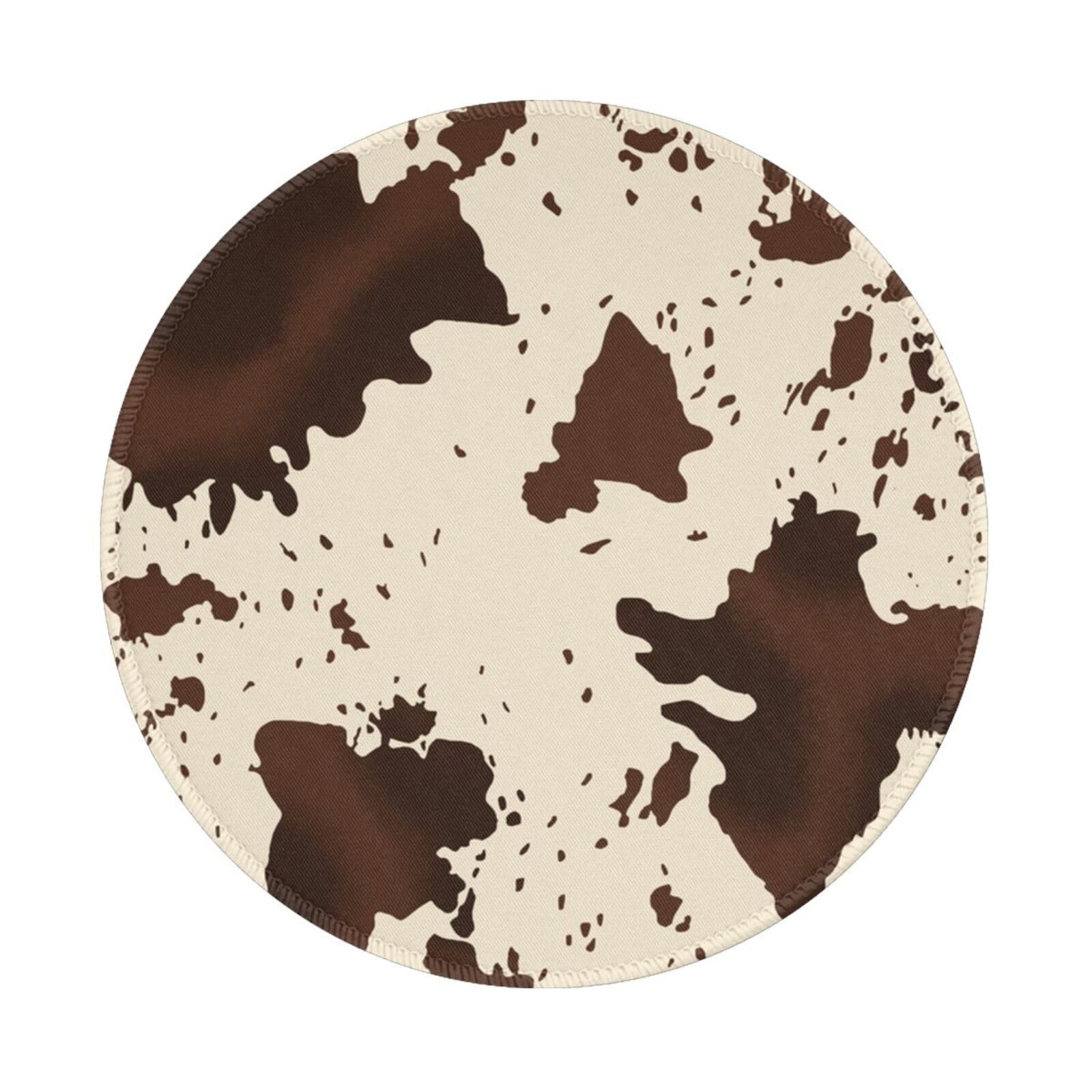 Round Mouse Pad Desk Top - Stitched Edges 8 X 8 Inch