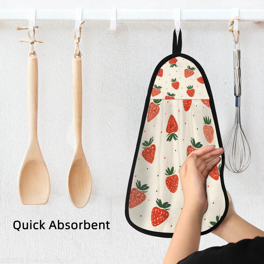 Hand Towels for Bathroom Quick Absorbent Hand Towel with Hanging Loop Washcloths for Kitchen Laundry Decor