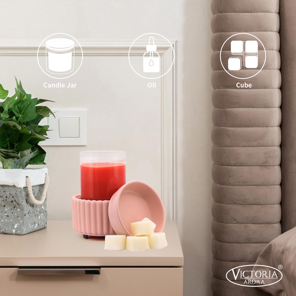 Ceramic Wax Melter 3-in-1 Candle Warmer for Scented Wax - Electric Fragrance Burner