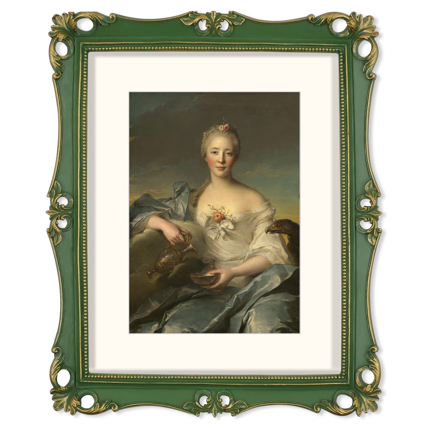Picture Frame Antique Frame 8x10 Vintage Photo Frames 11 x 4 in with Gold Trim, Wall and Tabletop Picture Frames