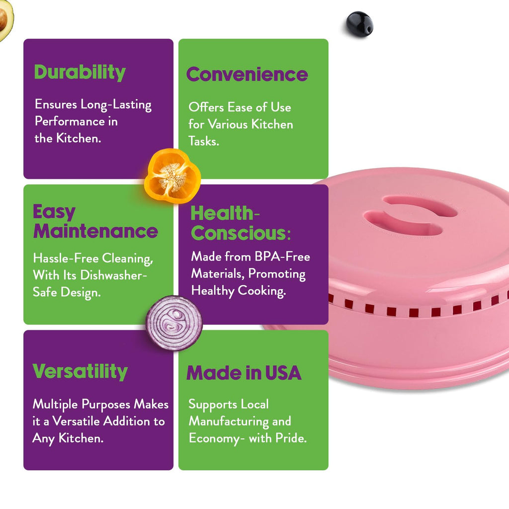 Crisp Pink Microwave Splatter Cover