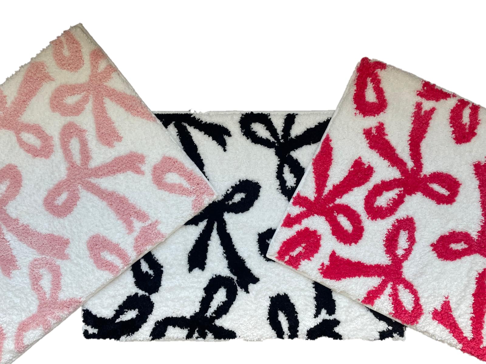 Coquette Bow Rug - Bow Shaped bathmat - Handmade & Premium- 30in (75cm) - Bathroom - Designer Rugs - Aesthetic Room Decor