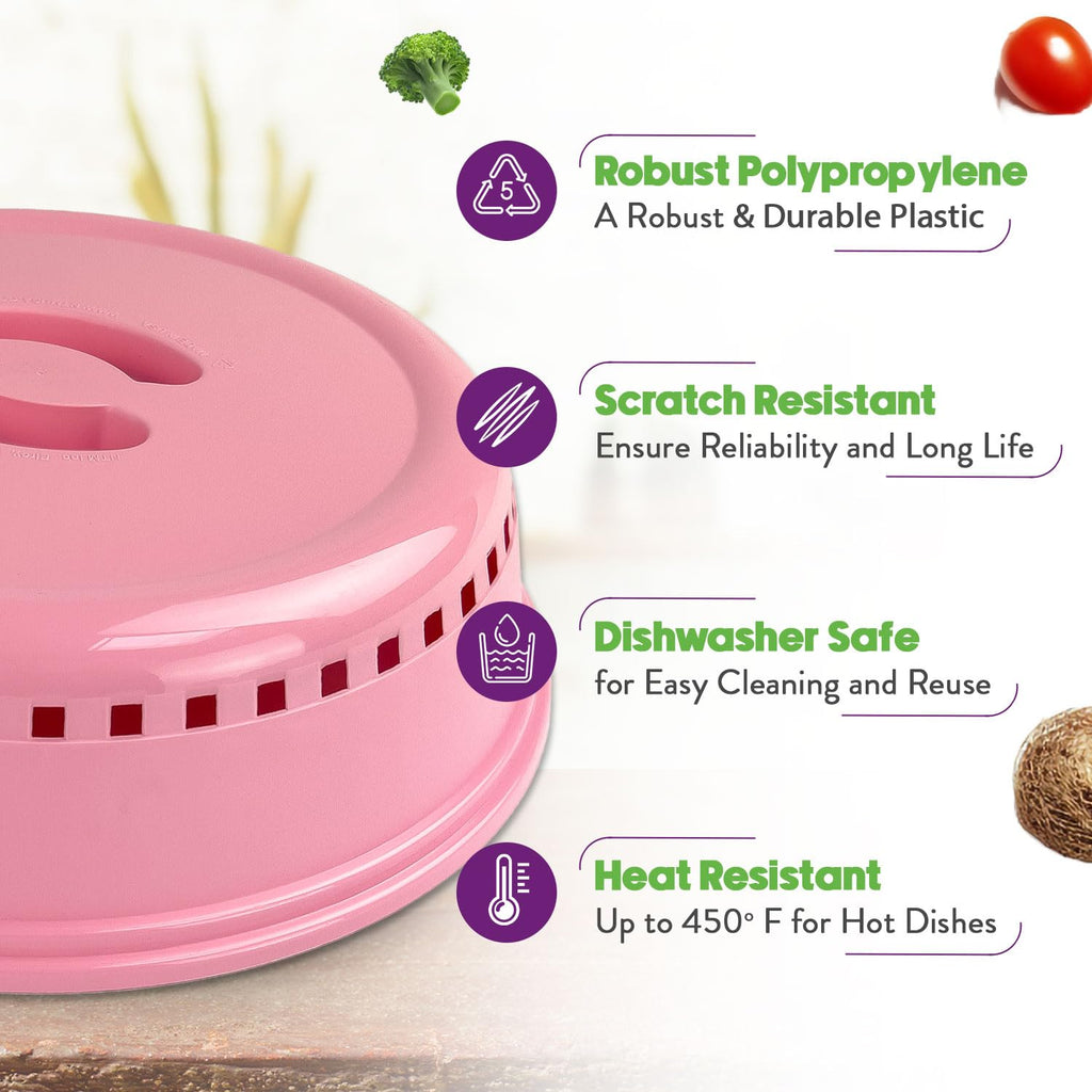 Crisp Pink Microwave Splatter Cover