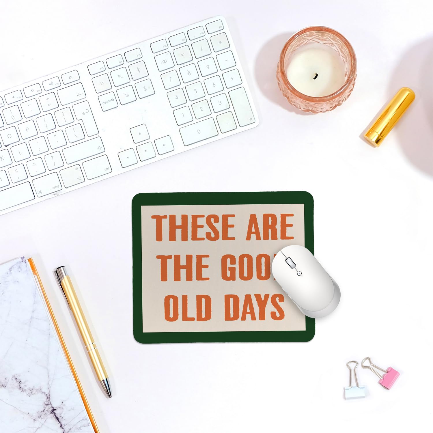 Non-Slip Rubber Smooth Aesthetic MousePads for Computer & Laptop, 9.5x7.9 inches