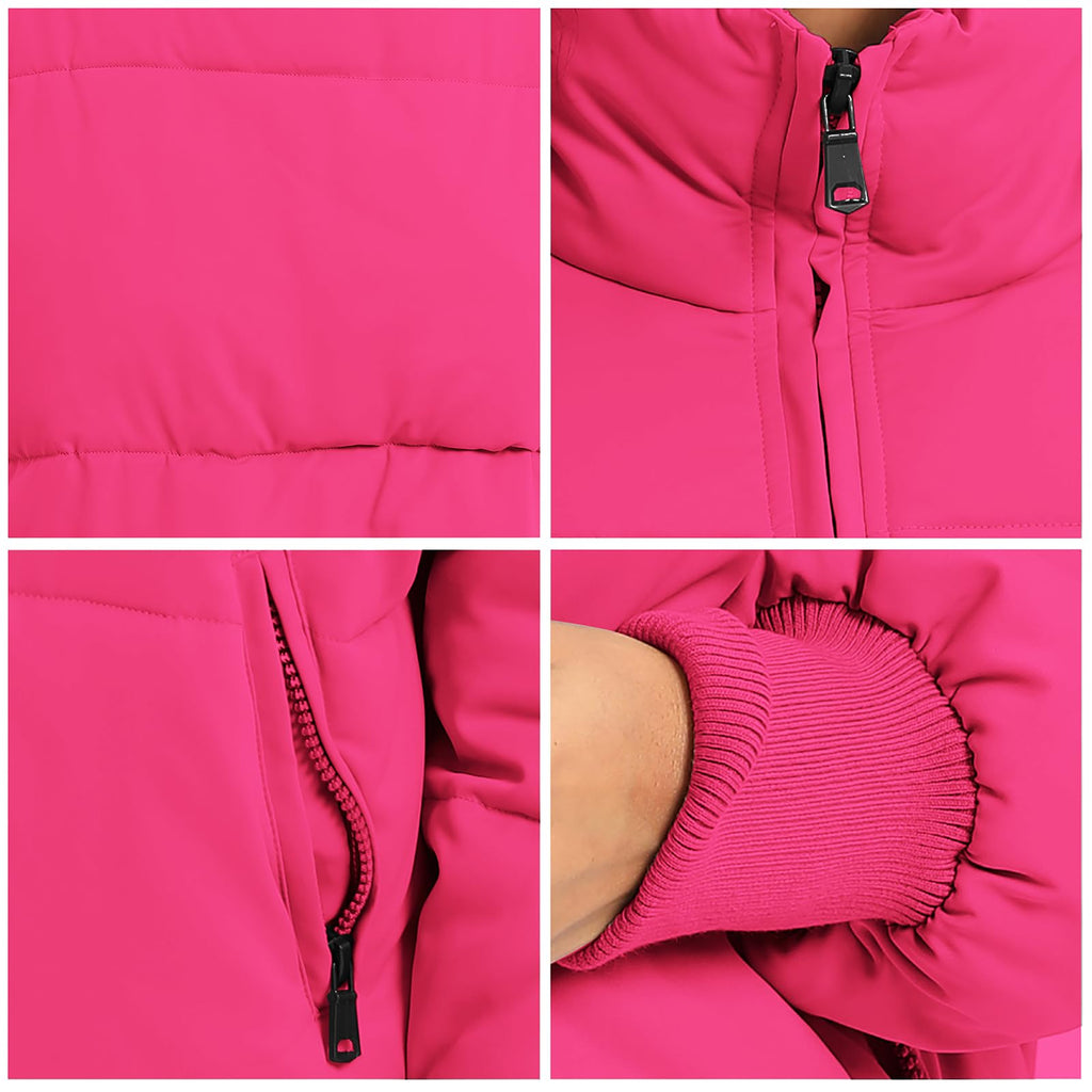 Women's Winter Baggy Zip Puffer jackets Short Down Jacket Coat