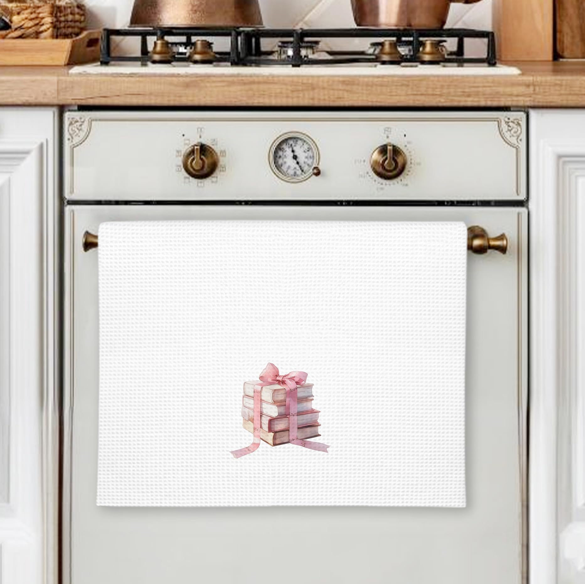 Girly Pink Bow Coquette Preppy Towel, 16x24 Inch