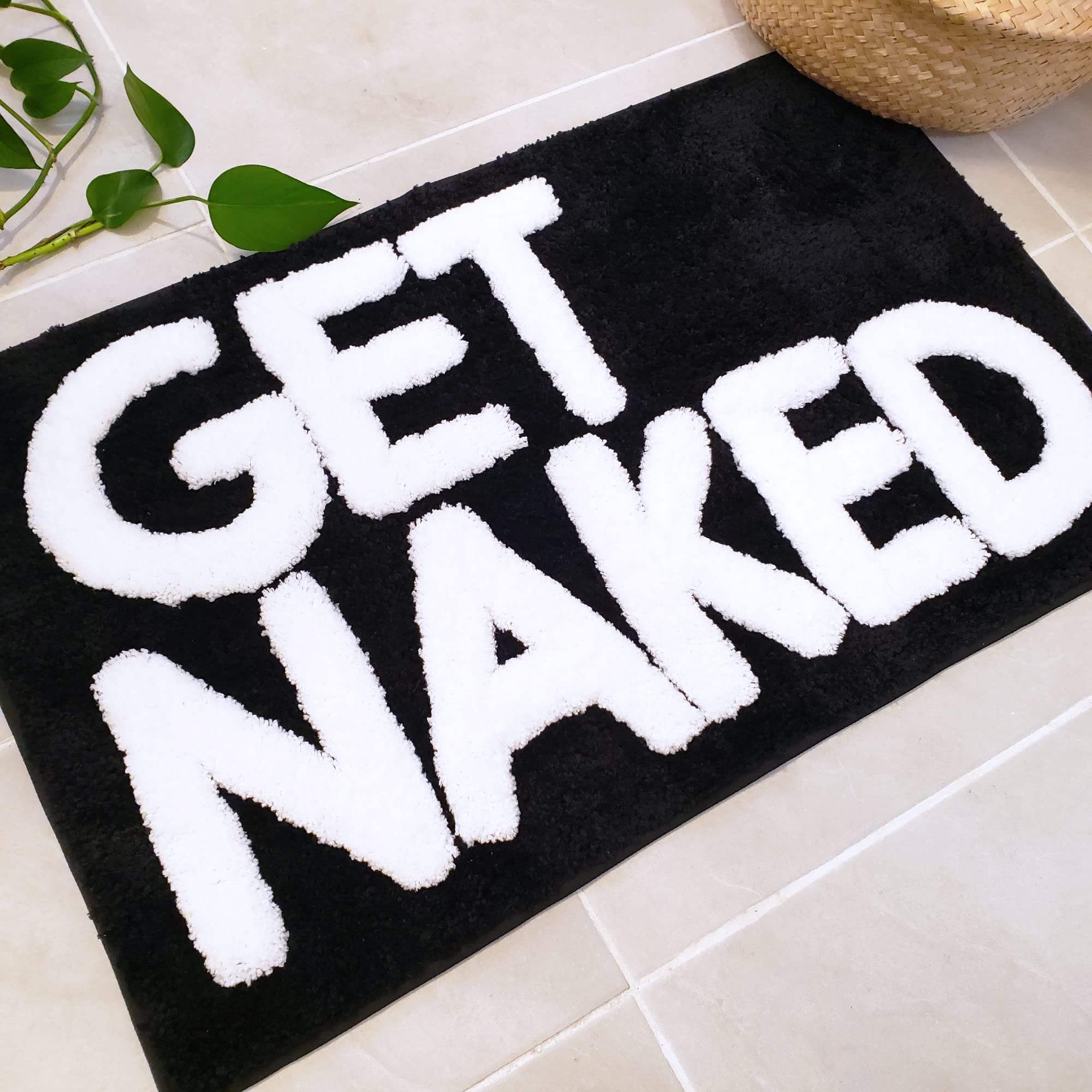 Get Naked Bath Mat - Cute Bathroom Rugs 31" x 20"
