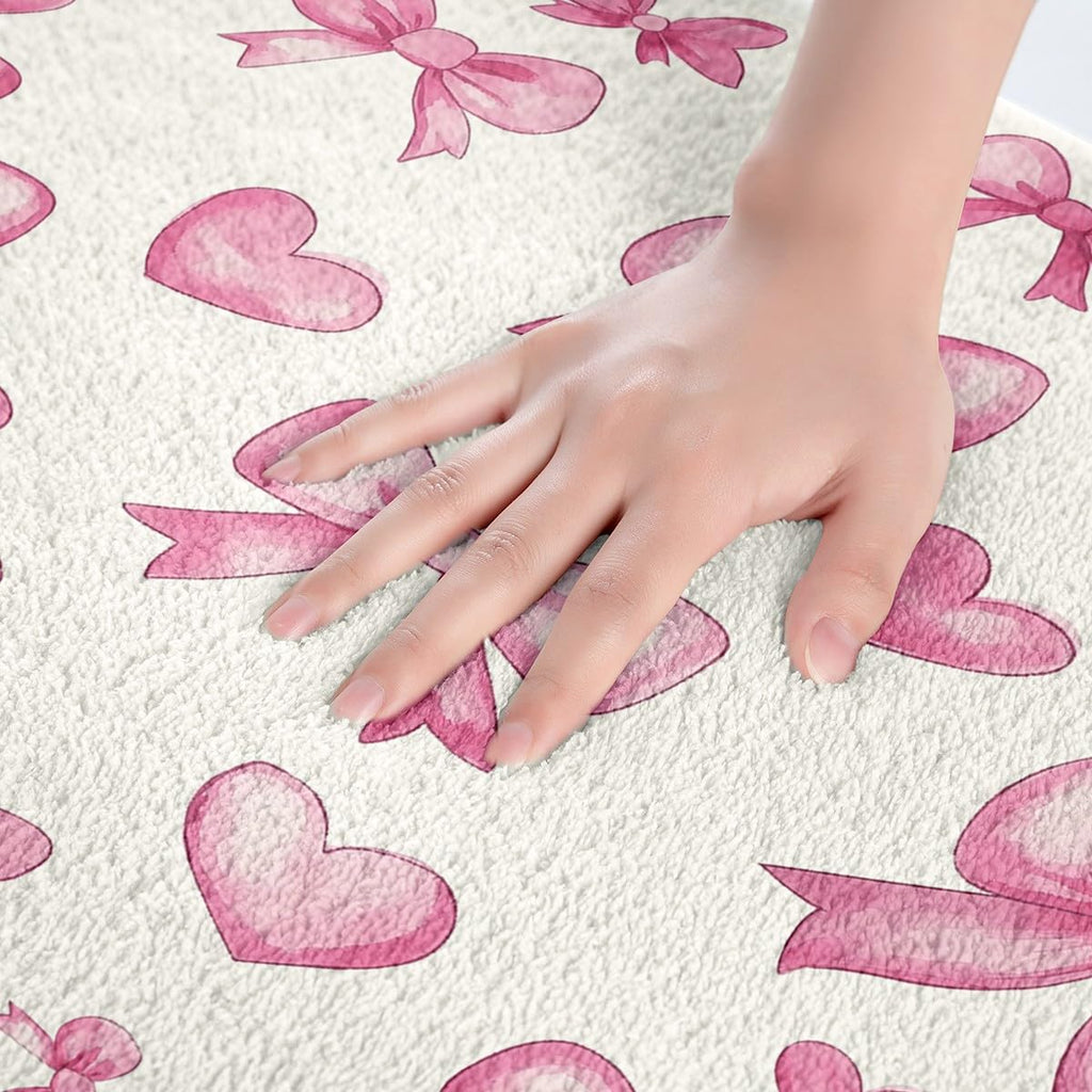 Kawaii Ribbon Bow 20"X32" Bath Mat Non Slip