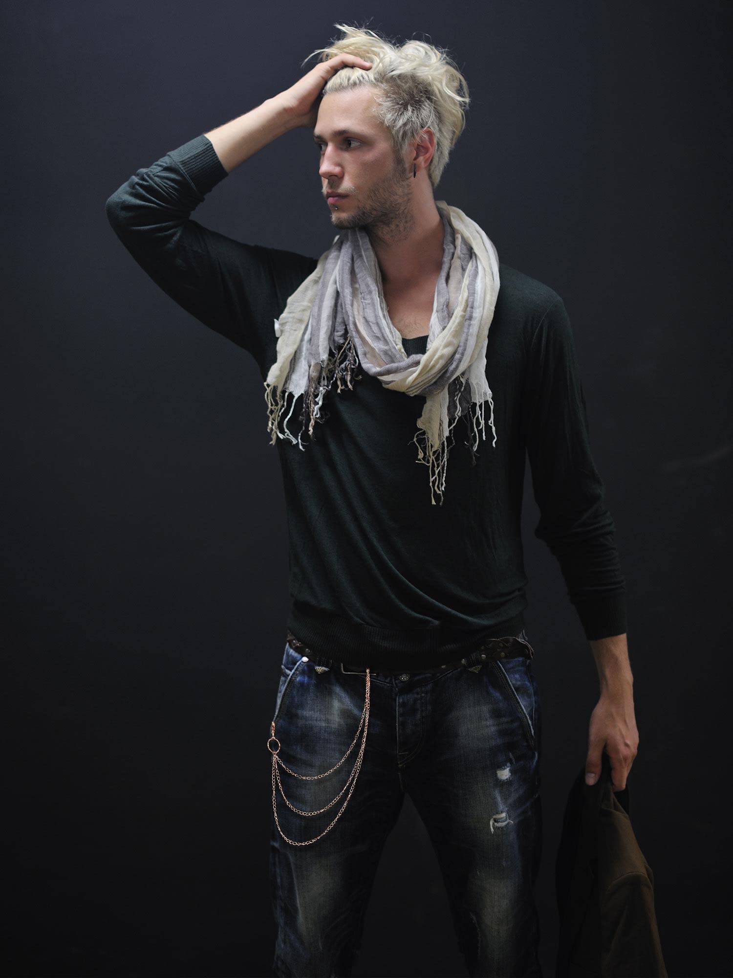 Multi-Layer Chain Belt â€?5-Piece Hip Hop Metal Wallet Chains for Jeans & Pants