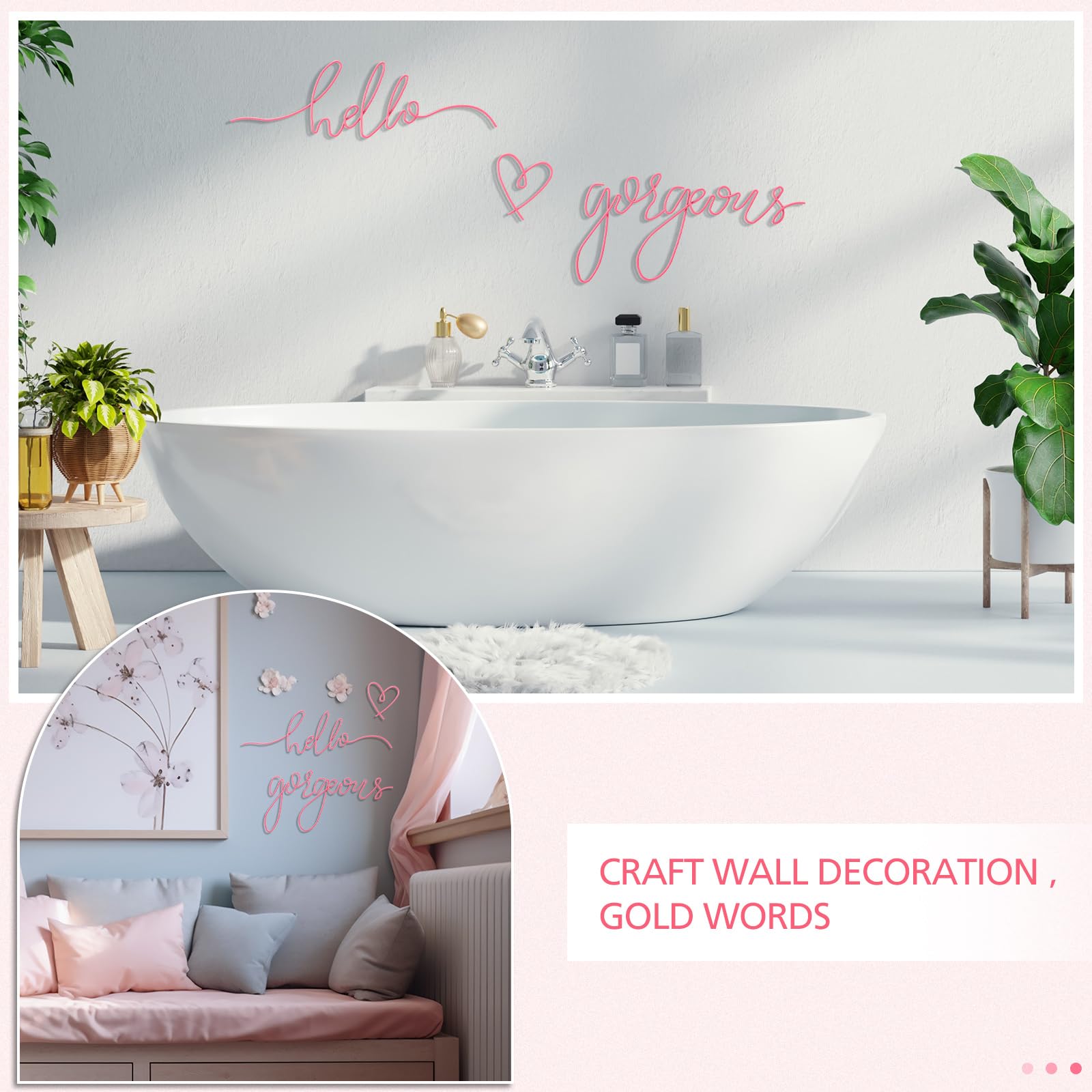 Hello Gorgeous Metal Wall Art Decor