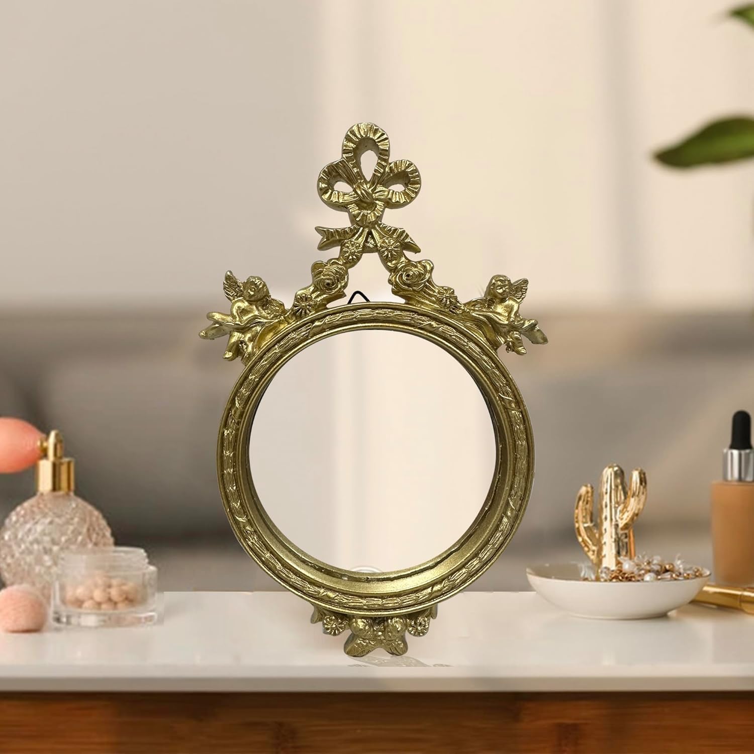 Vintage Bow Vanity Makeup Desk Mirror
