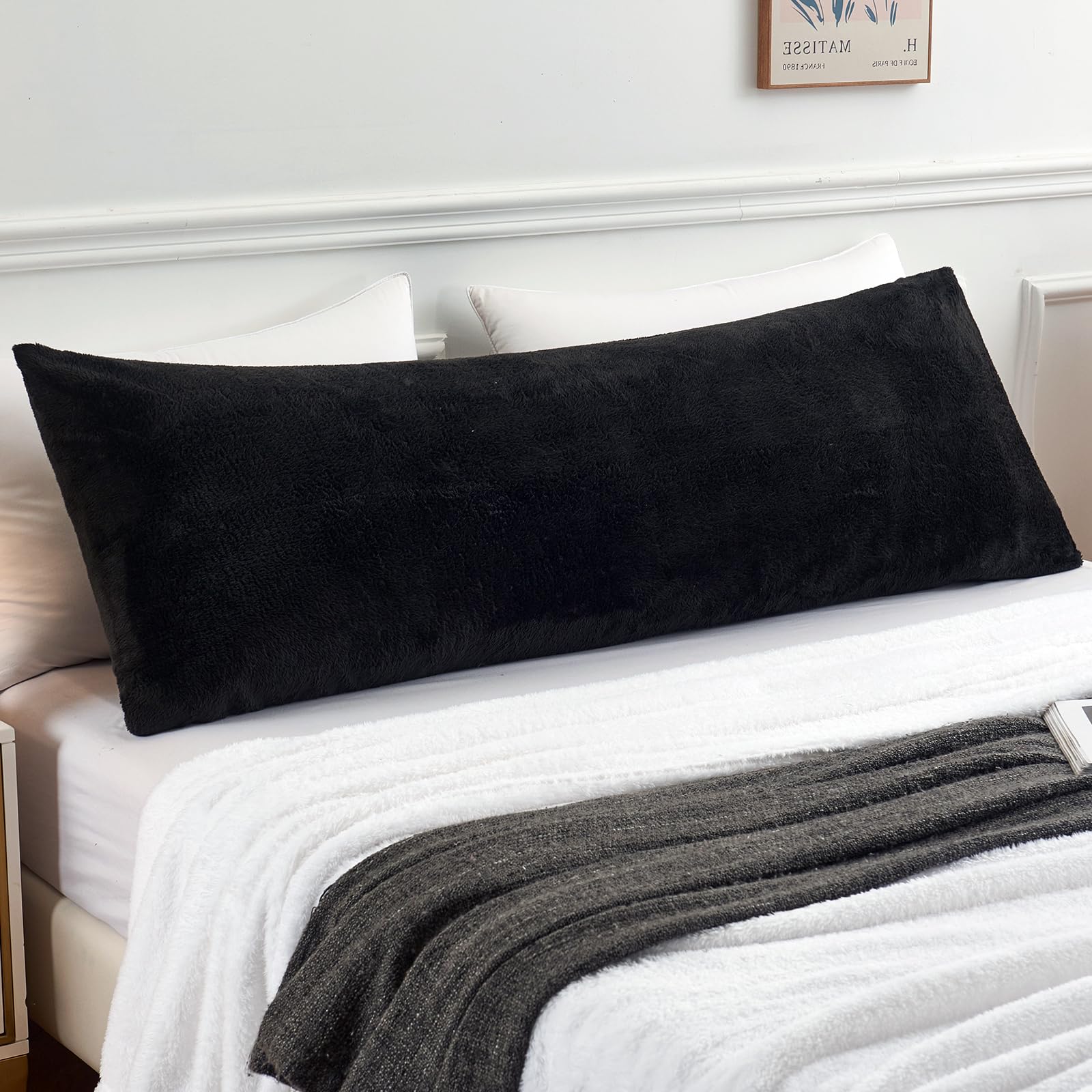 Faux Fur Pillow Cases Set of 2, Luxury Ultra Soft Fuzzy Pillowcases, Fluffy Plush Velvet Pillow Covers with Zipper, Cozy Warmth and No Shedding