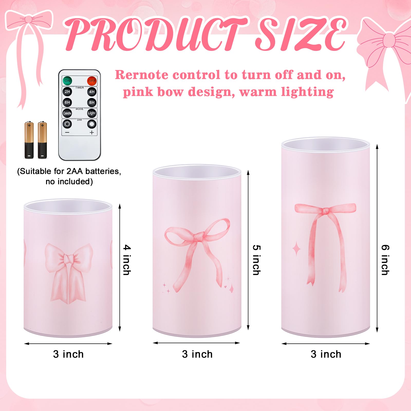 Coquette Flameless Candles LED Battery Pillar Candles Set Battery Operated with Remote