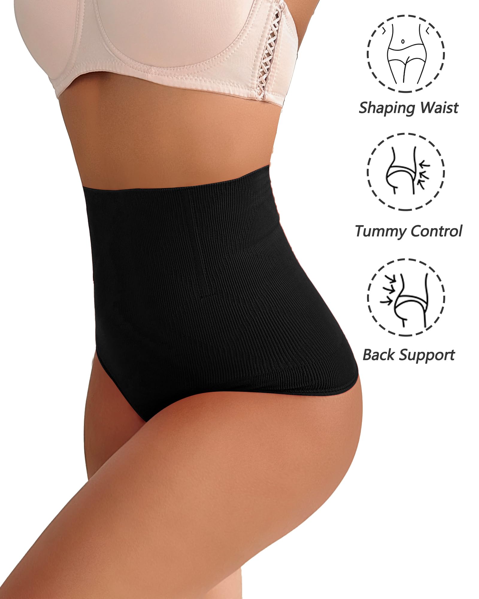 Shapewear Thong Shapewear Tummy Control Thong Shapewear for Women Stomach Girdle Thong Body Shaper Seamless Underwear