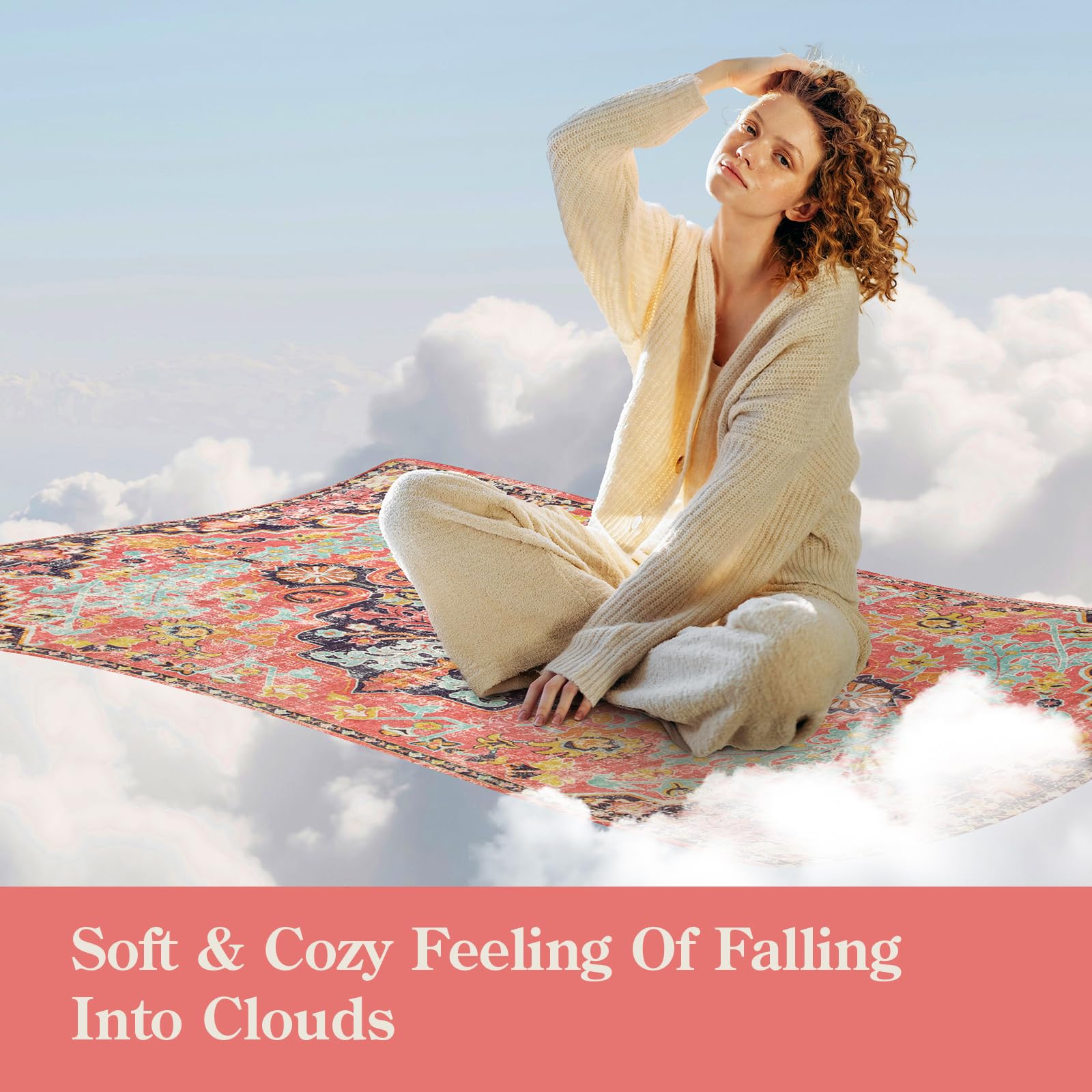 Floral Bohemian Medallion Area Rugs