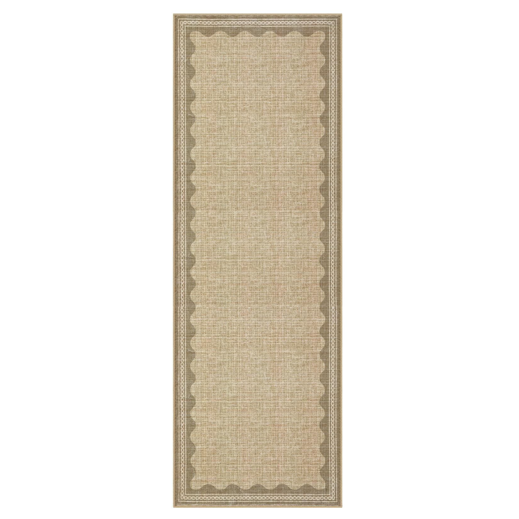 Scalloped Rug Soft Carpet