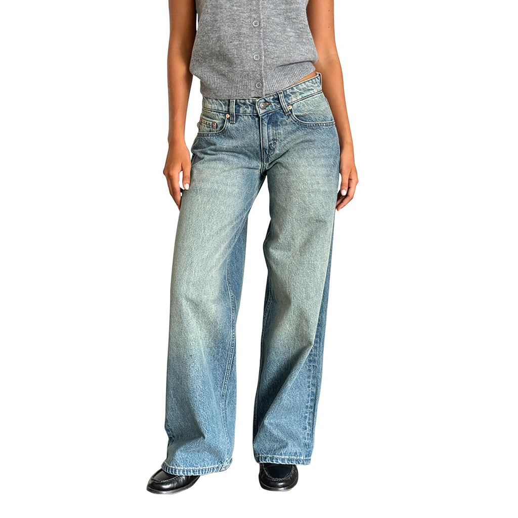 Women's Y2K High-Waisted Boyfriend Jeans â€?Streetwear Denim Pants