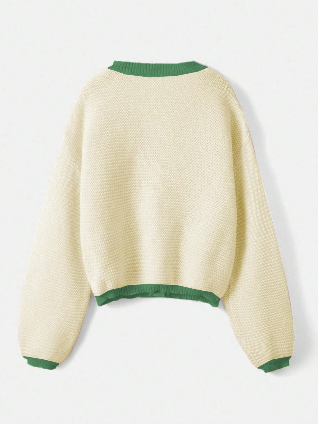 Women's Strawberry Pattern Open Front Bishop Sleeve Casual Cardigan