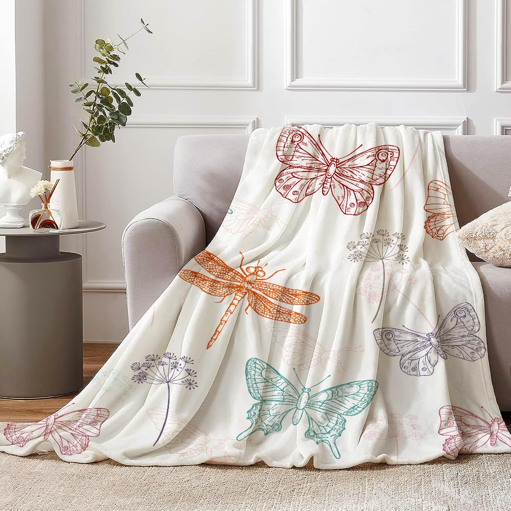 Super Soft Cozy Throw Blanket Flannel Fleece Lightweight Fuzzy Comfy Blankets for Couch Sofa Bed