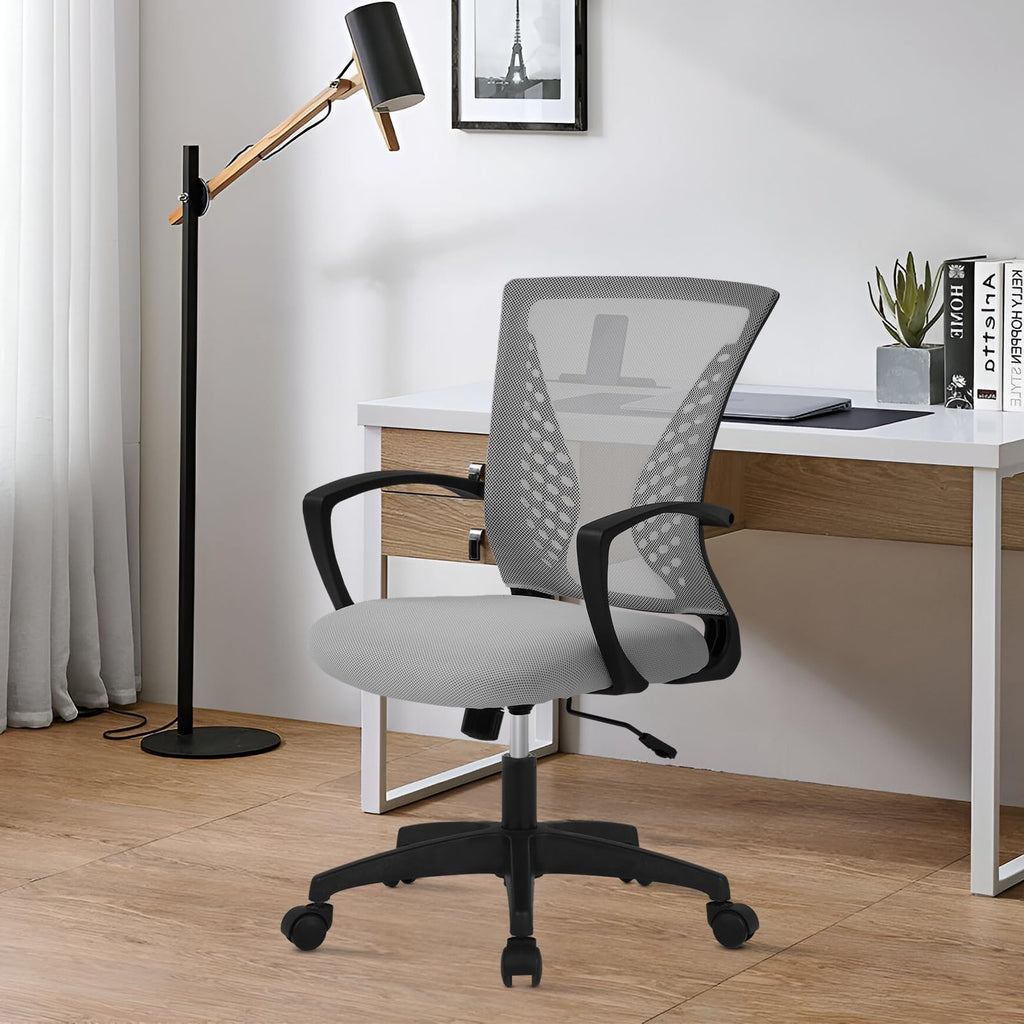 Mesh Desk Chair Ergonomic Computer Chair with Lumbar Support Armrest Mid Back 360 Degree Rolling Swivel Adjustable Height