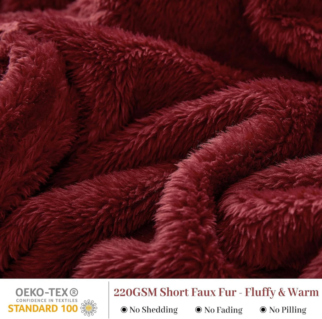 Faux Fur Pillow Cases Set of 2, Luxury Ultra Soft Fuzzy Pillowcases, Fluffy Plush Velvet Pillow Covers with Zipper, Cozy Warmth and No Shedding