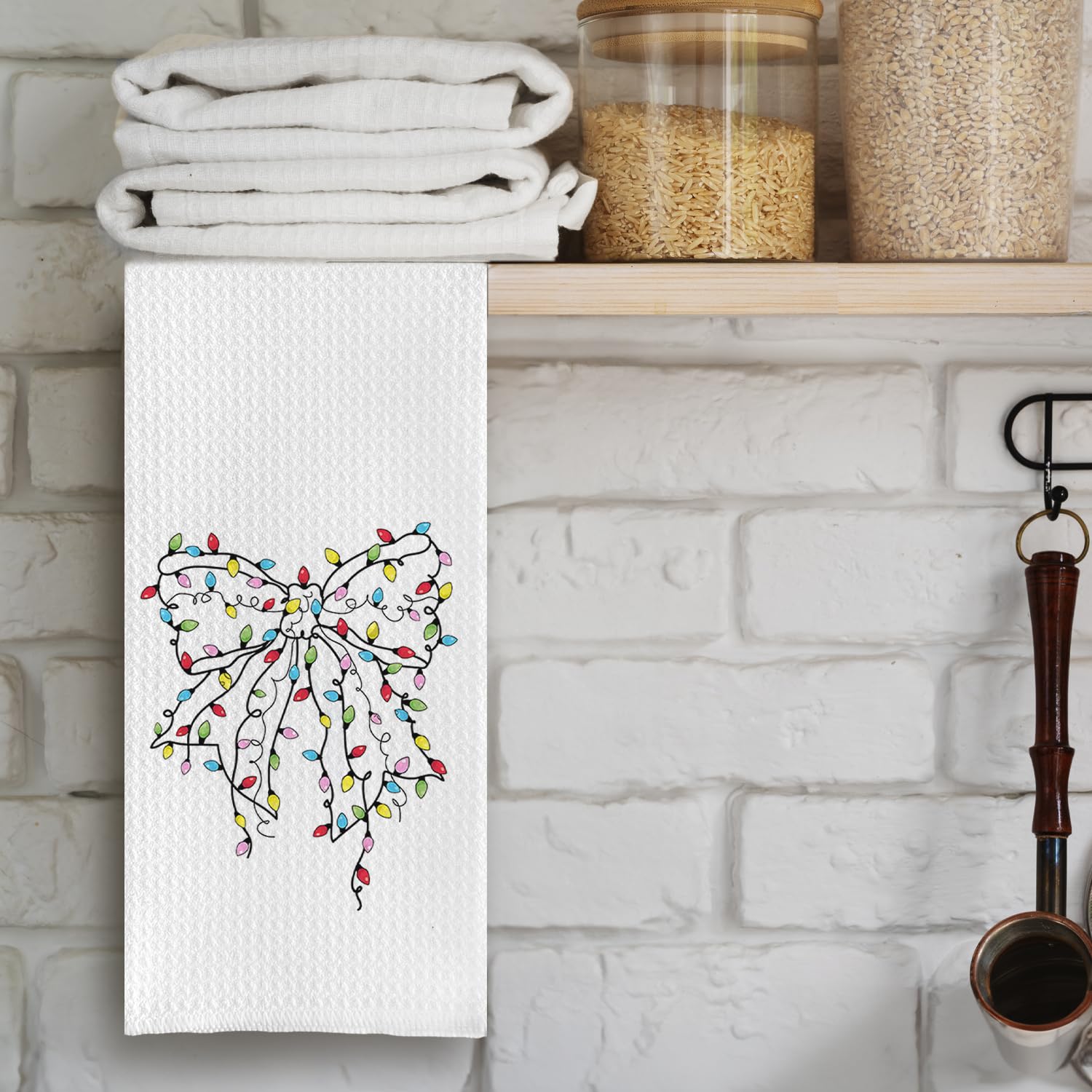 Lace Bow Dish Towels,Tea Towel, Bathroom Decor 16 X 24 Set of 2