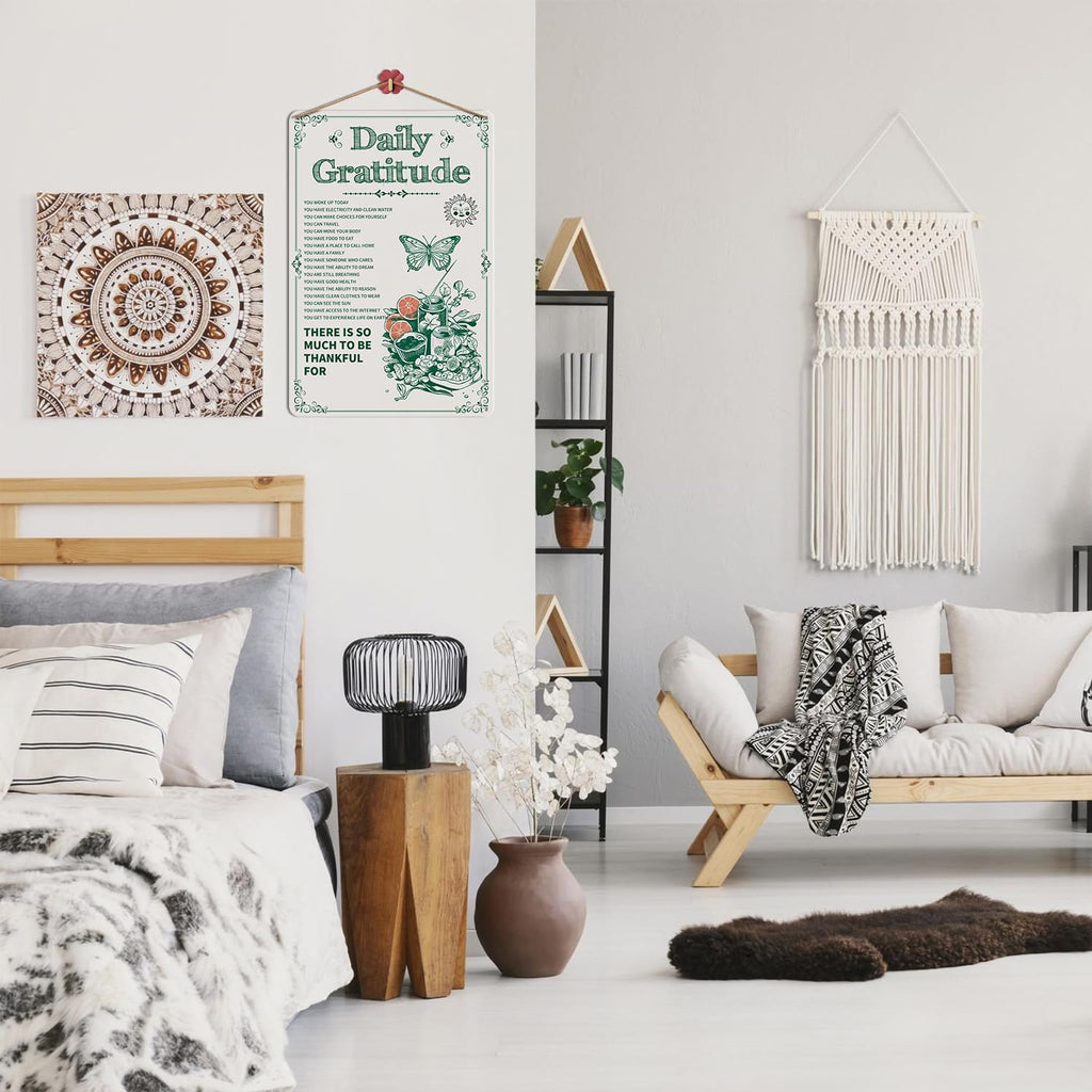 Room Decor Aesthetic A Few Daily Affirmations Motivational Wall Art, 8X12 Inches