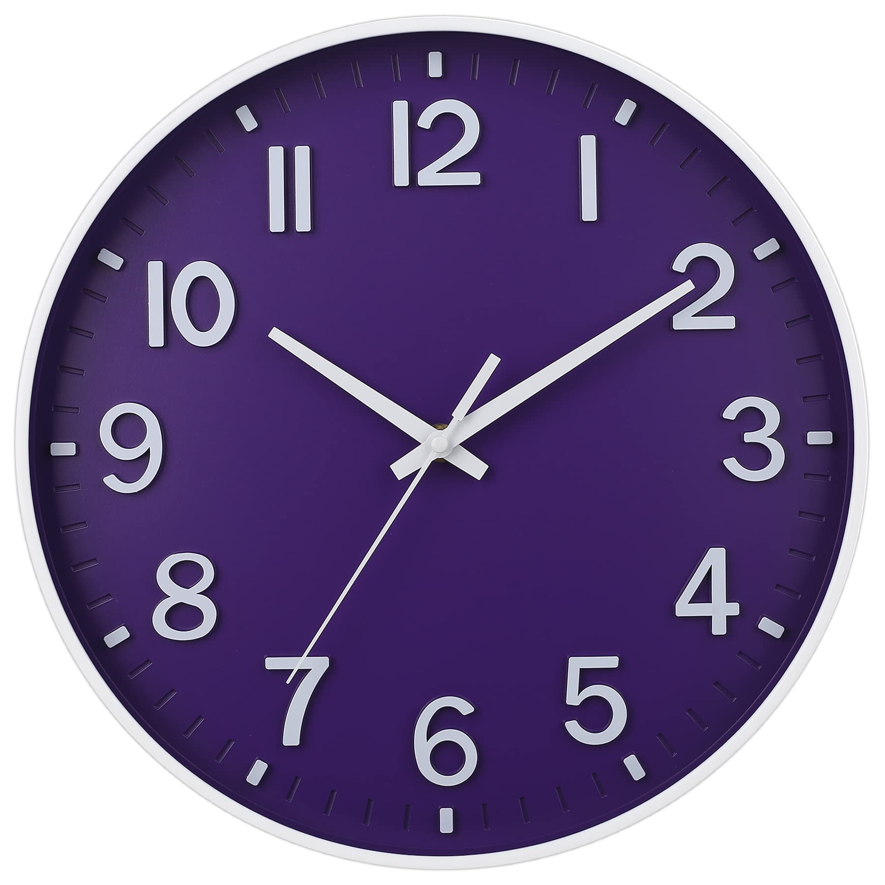 Wall Clocks Battery Operated - 12 inch Silent Non Ticking Modern