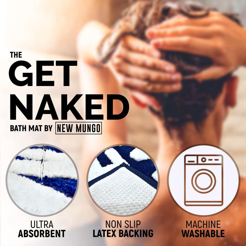 Get Naked Bath Mat - Cute Bathroom Rugs 31" x 20"