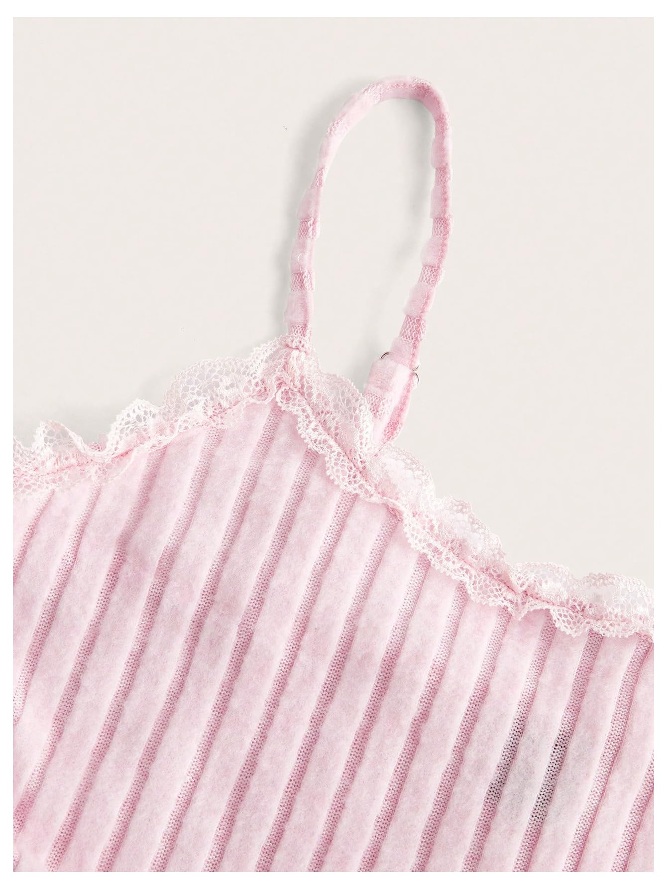 Women's 2 Piece Outfit Ribbed Knit Cute Camisole and Mini Shorts Set