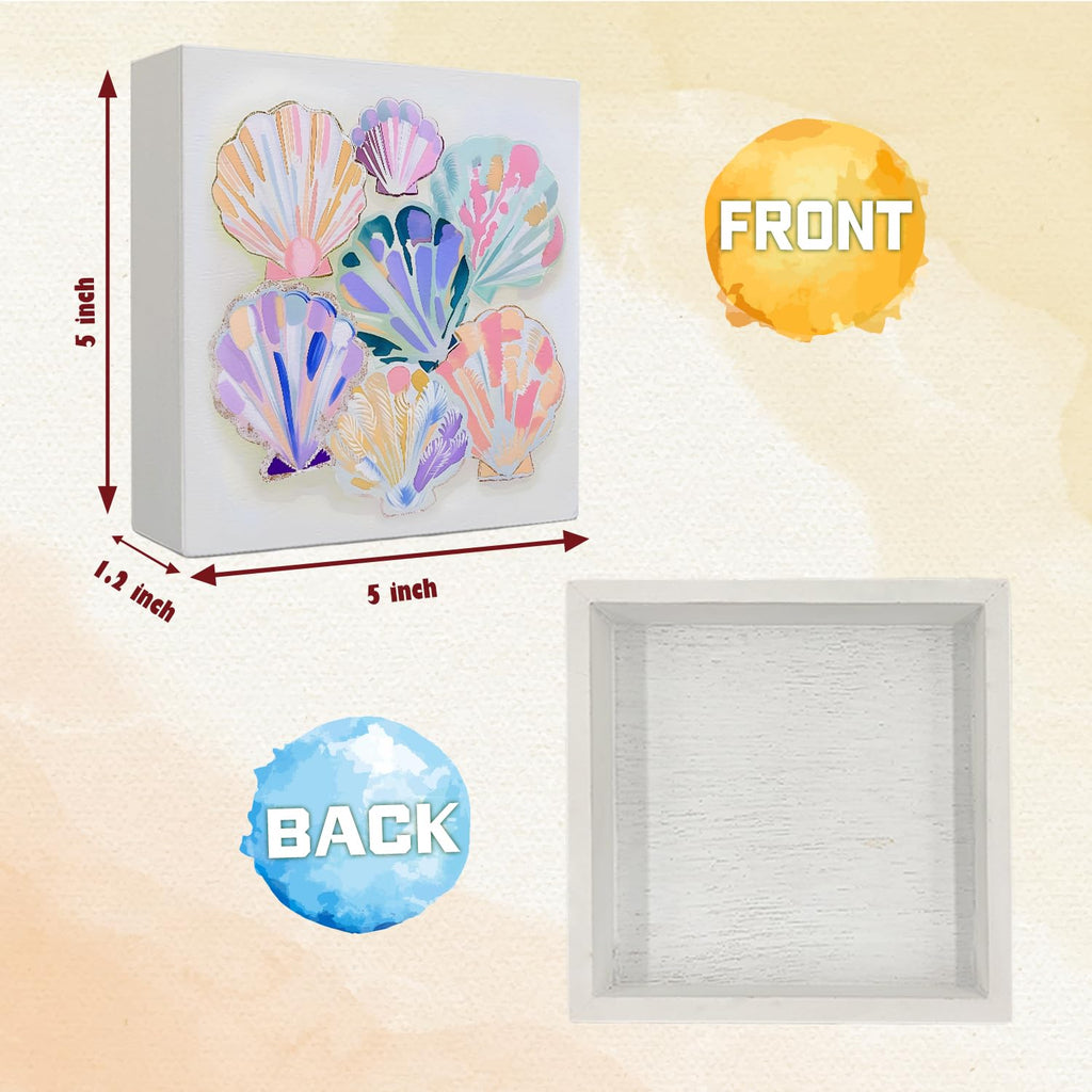 Coquette Pink Bow Champagne Wooden Box Sign, 5x5 Inch