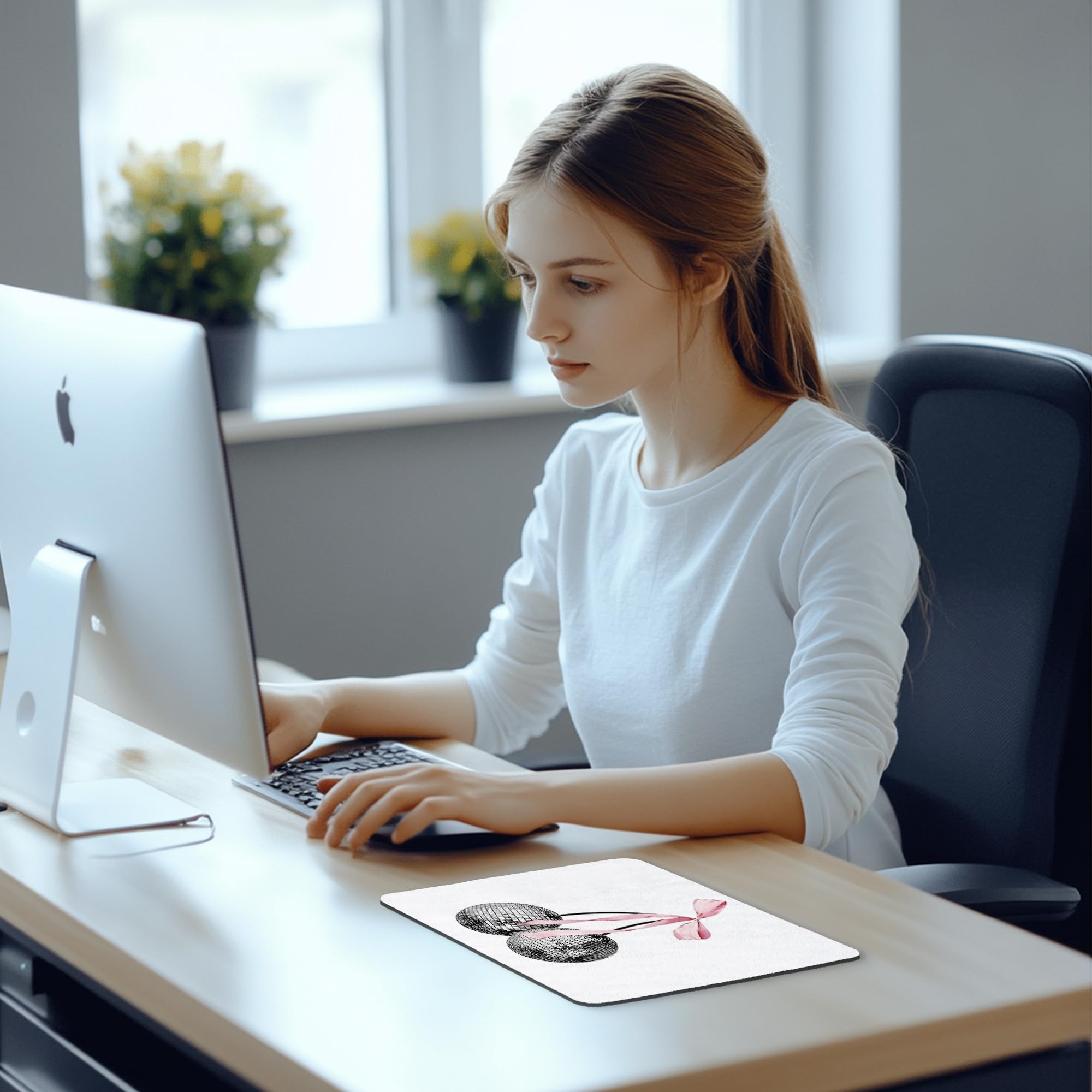 Coquette Mouse Pad, 9.5x8 Inches