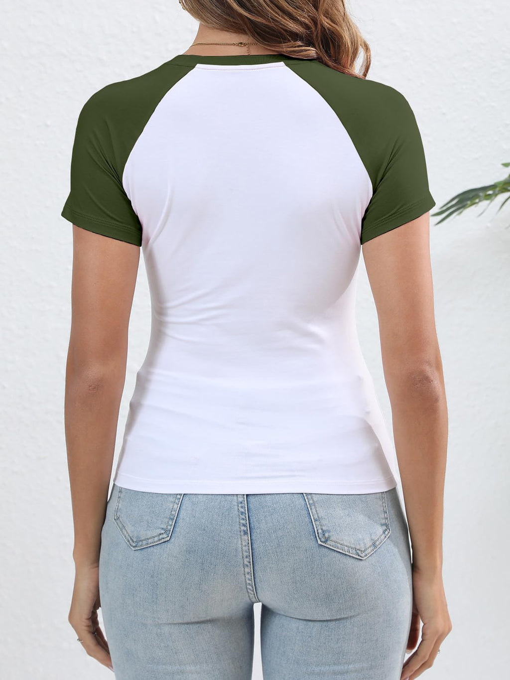 Women's Y2K Basic Shirts Short Sleeve Crewneck Slim Fit Stretchy Slightly Crop Top