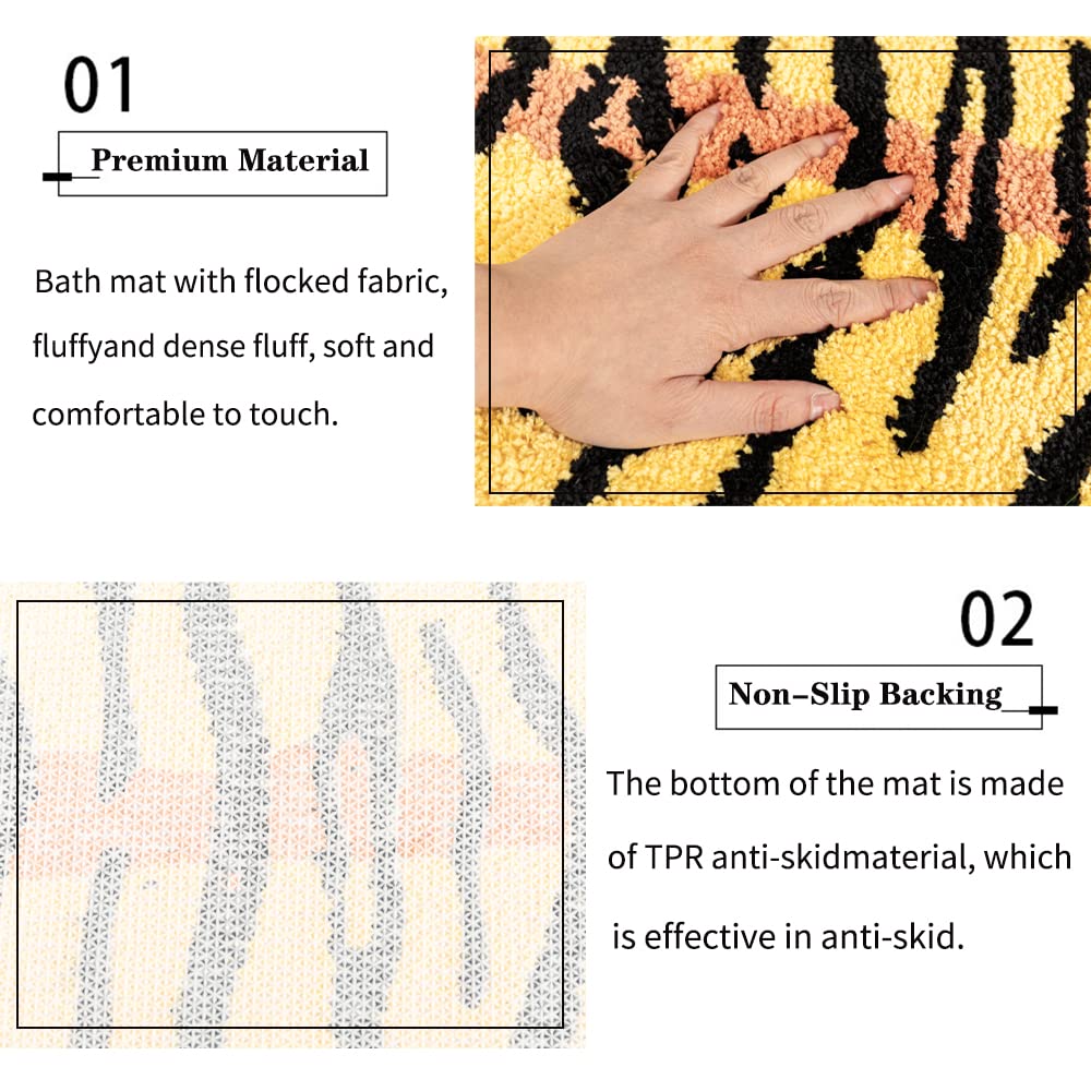 Shaped Rug Fruits Animals Bath Mat Area Rug Non-Slip Bathroom Door Mat for Bedroom Bathroom Kitchen Cartoon Area Rug for Bathroom Soft Bathmat Home Decor