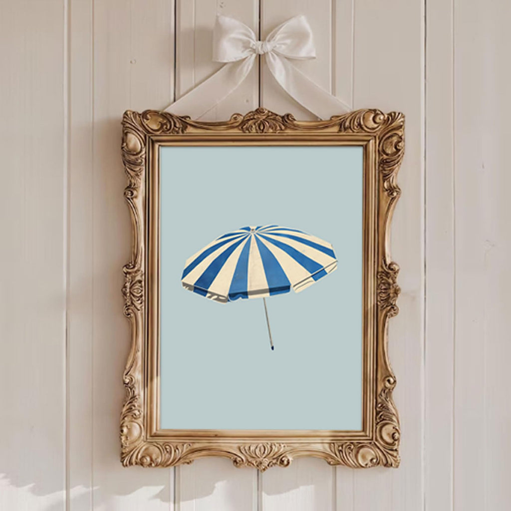 Coquette 6pcs Blue Bow Canvas Wall Art Preppy Decor Trendy Red Cherry Mirror Posters Room Decoration Unframed