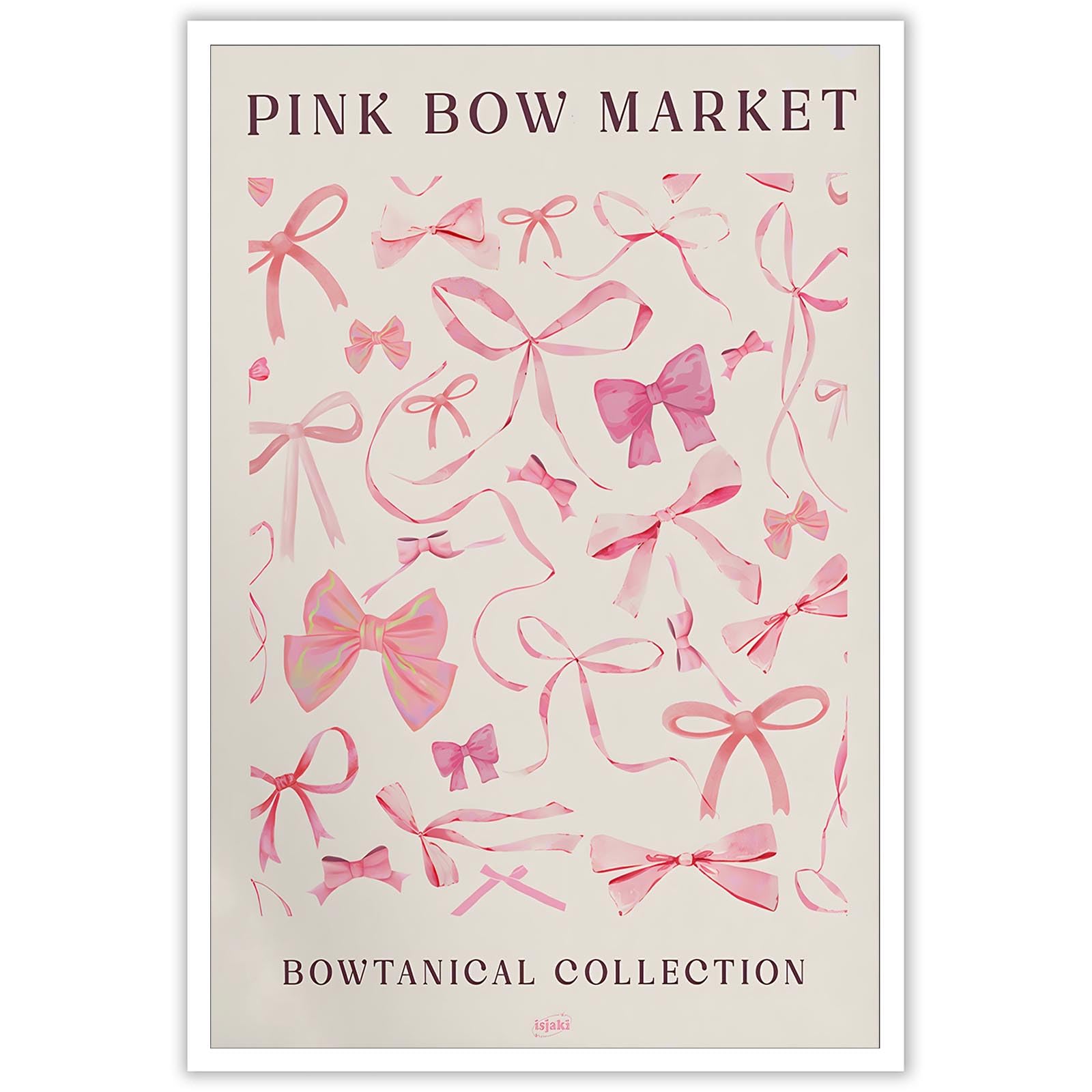 Canva Wall Art Coquette Watercolor - Aesthetic Home Bedroom Dorm Wall Decor 12x16in Unframed