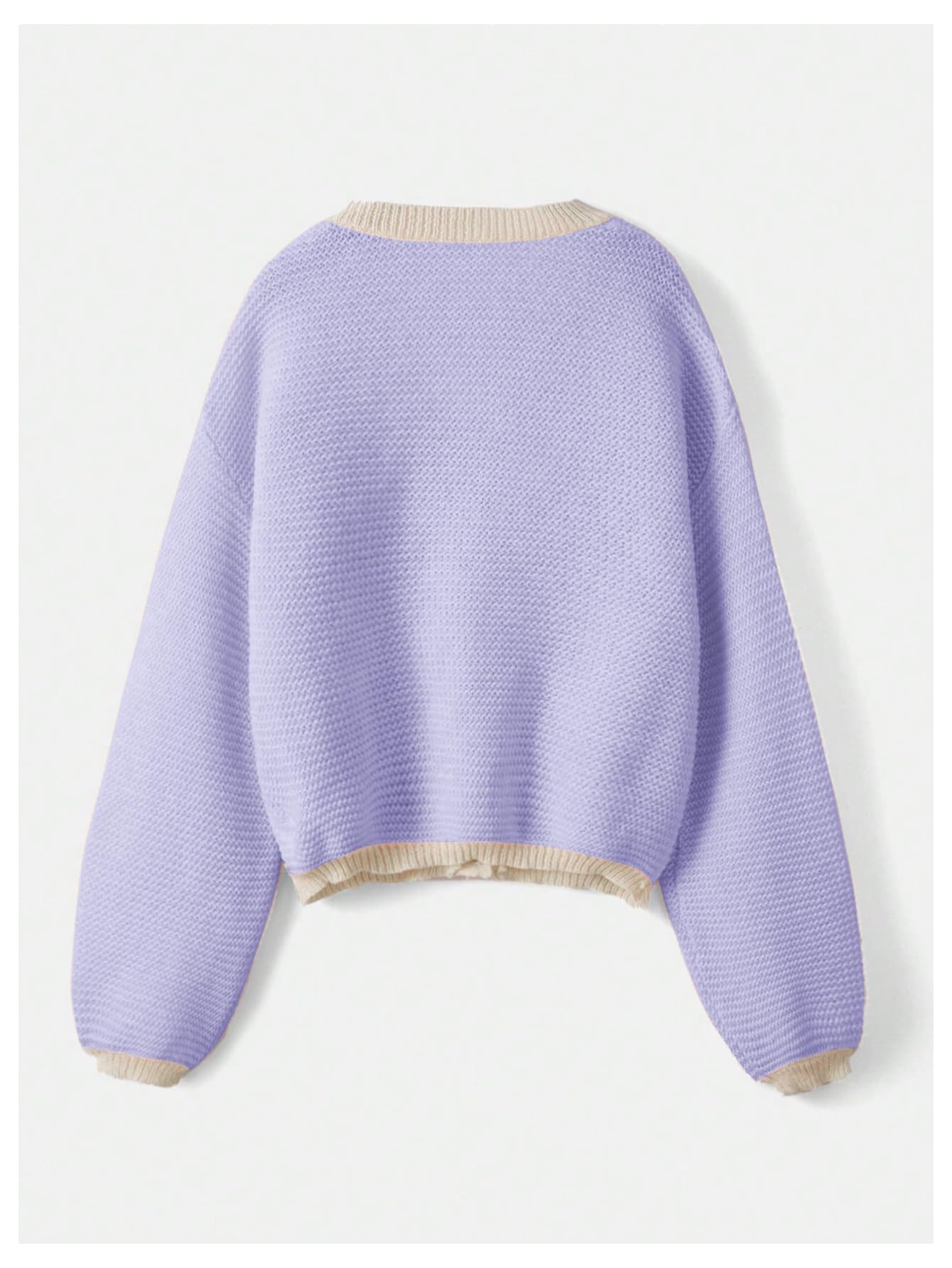 Women's Strawberry Pattern Open Front Bishop Sleeve Casual Cardigan