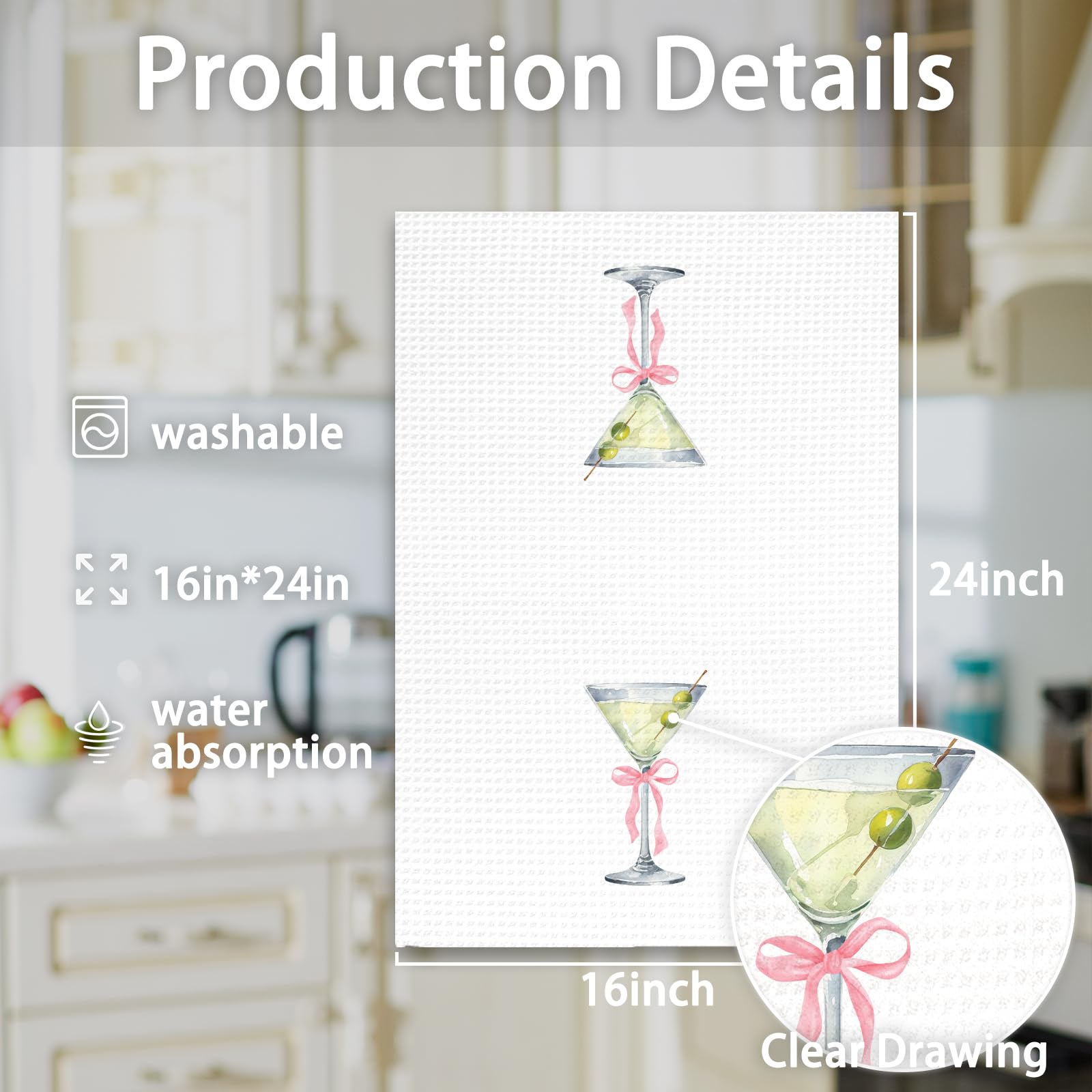 Coquette Cocktail Dish Tea Towels