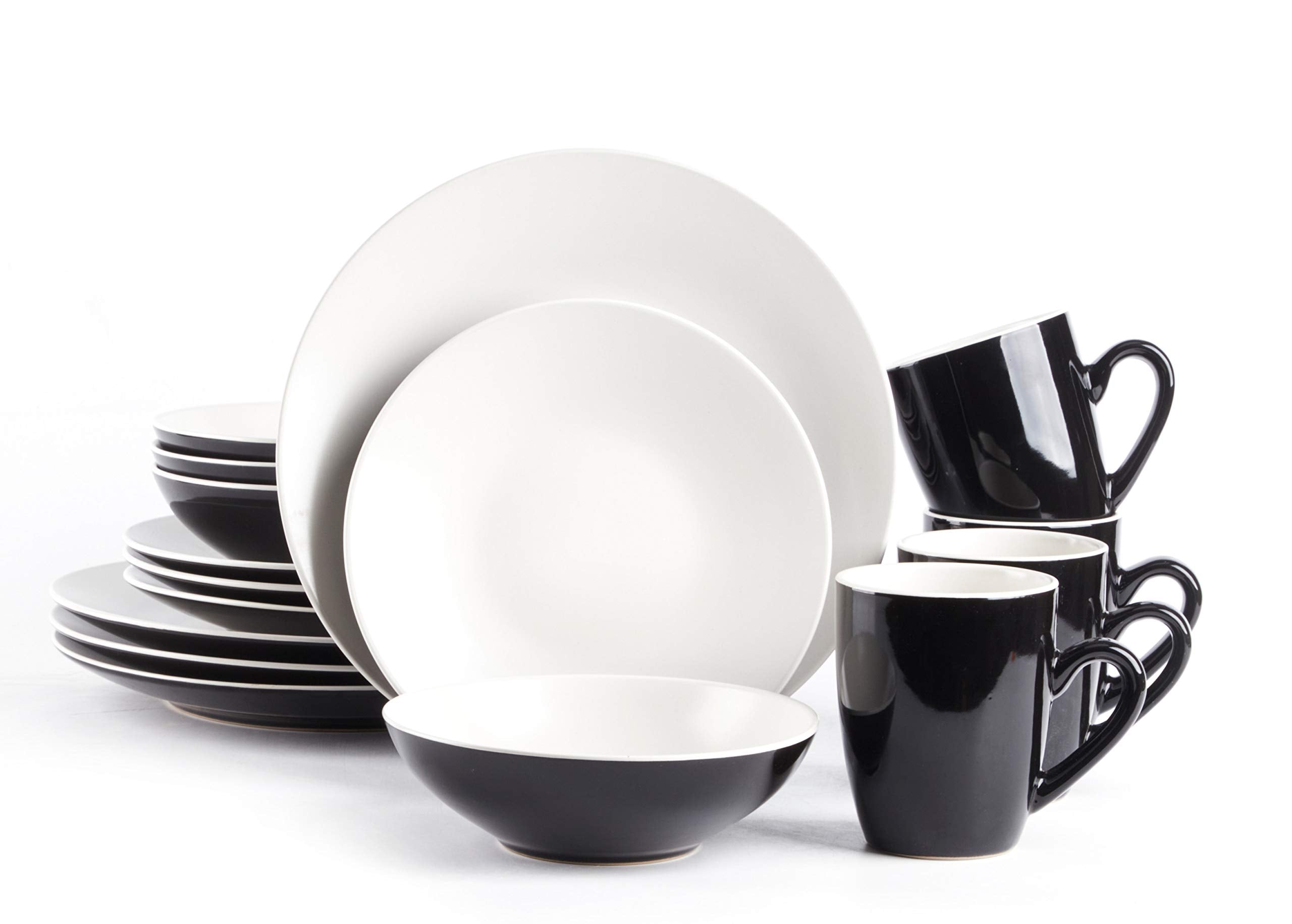 Stoneware Two-Tone Colors Life 12pc Dinner Set