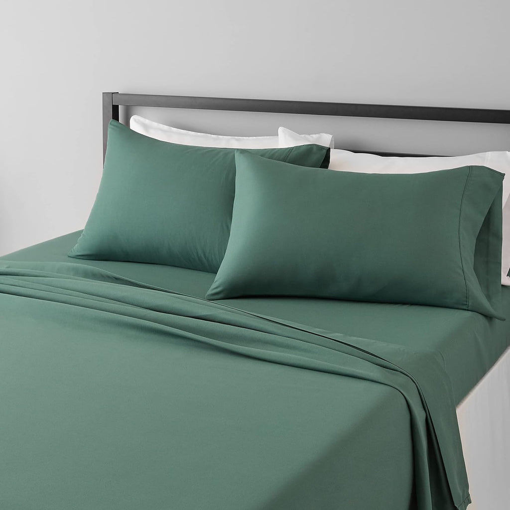 Lightweight Super Soft Easy Care Wrinkle Free Microfiber 3 Piece Bed Sheet Set with 14-Inch Deep Pockets Bedding
