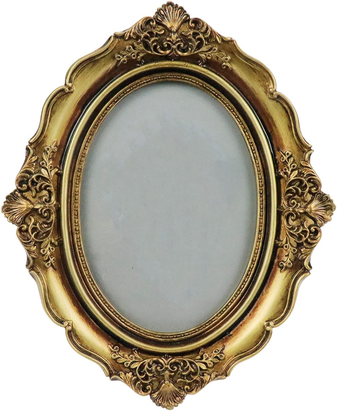 Vintage Picture Frame with Glass Front, Home Decor for Wall Hanging or Tabletop Display
