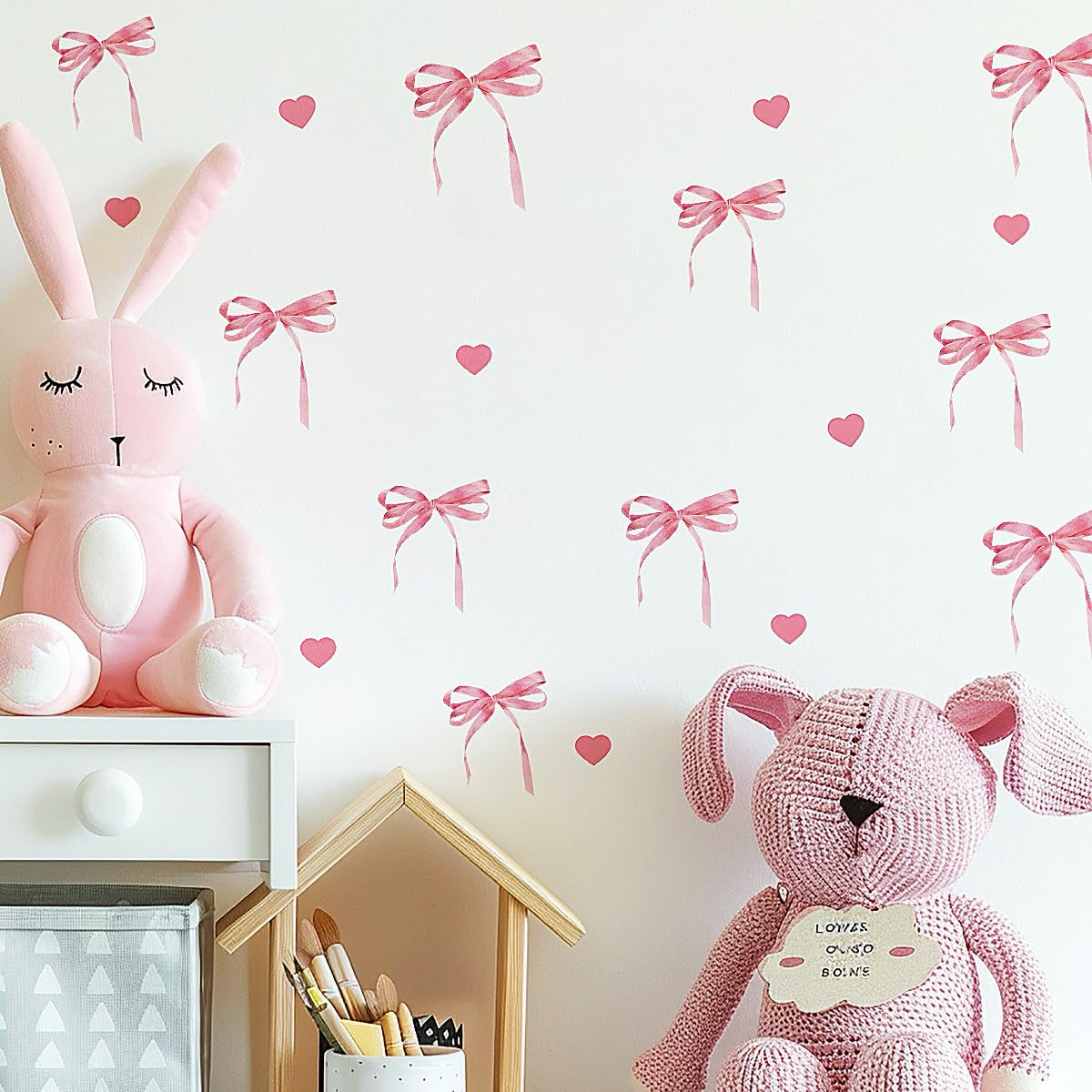 Stickers Peel and Stick Coquette Pink Decals 12 Sheets