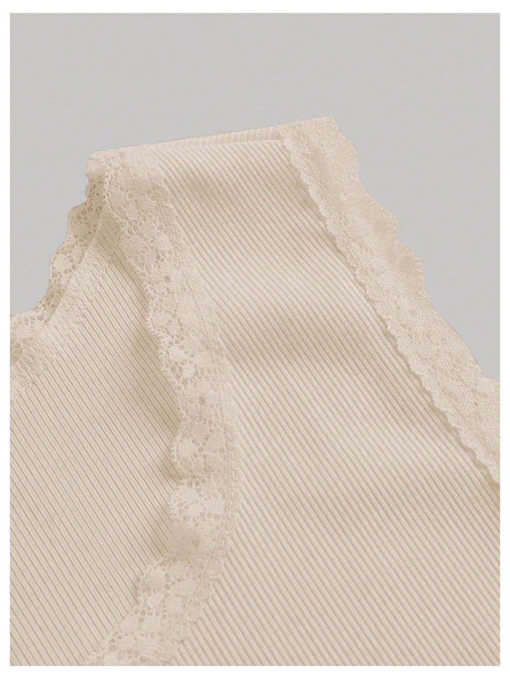 Women's Crewneck Letter Cherry Print Lace Tank Top Rib Knit Vest Top