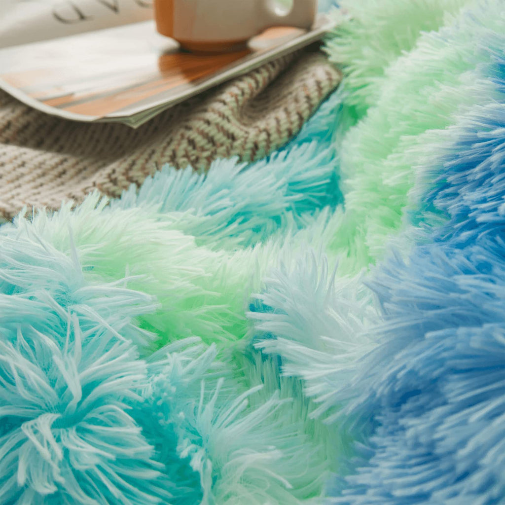 Fluffy Faux Fur Comforter Cover Set Queen - Ultra Soft Plush Bedding Sets 3 Pieces (1 Fluffy Duvet Cover + 2 Faux Fur Pillow case) Cute Bed Set