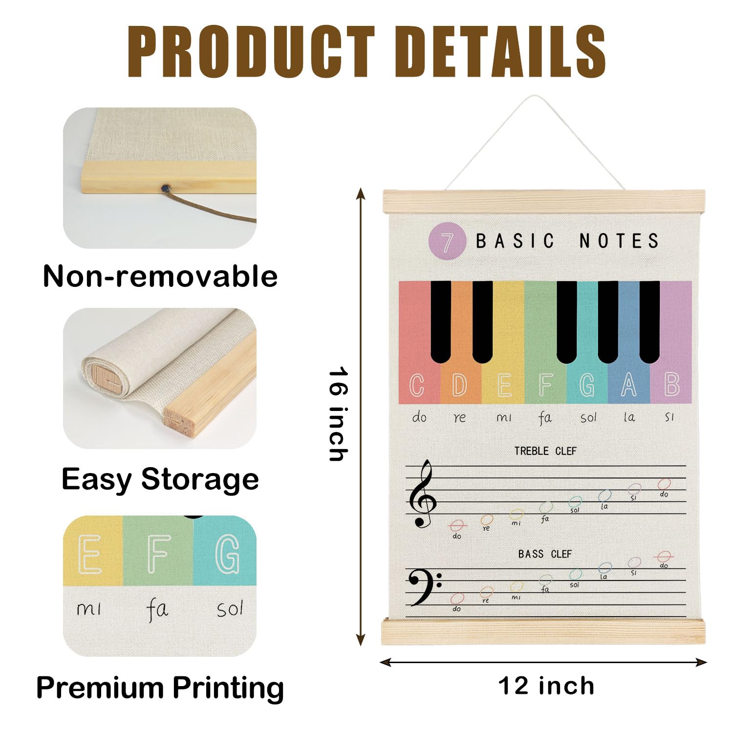 Coquette Teacher Wall Decor - Preppy Teacher Wall Art with Wooden Poster Hanger, for Office & Classroom, 12x16 Inch